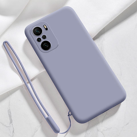 Silikon Hülle Handyhülle Ultra Dünn Flexible Schutzhülle 360 Grad Ganzkörper Tasche YK6 für Xiaomi Redmi K40 5G Lavendel Grau