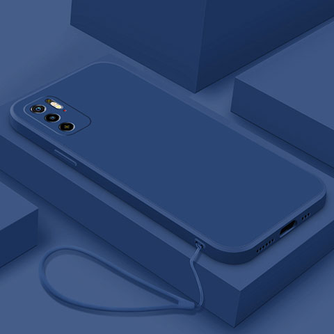 Silikon Hülle Handyhülle Ultra Dünn Flexible Schutzhülle 360 Grad Ganzkörper Tasche YK6 für Xiaomi Redmi Note 10 5G Blau