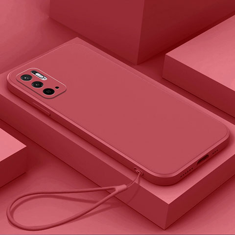 Silikon Hülle Handyhülle Ultra Dünn Flexible Schutzhülle 360 Grad Ganzkörper Tasche YK6 für Xiaomi Redmi Note 10 5G Rot