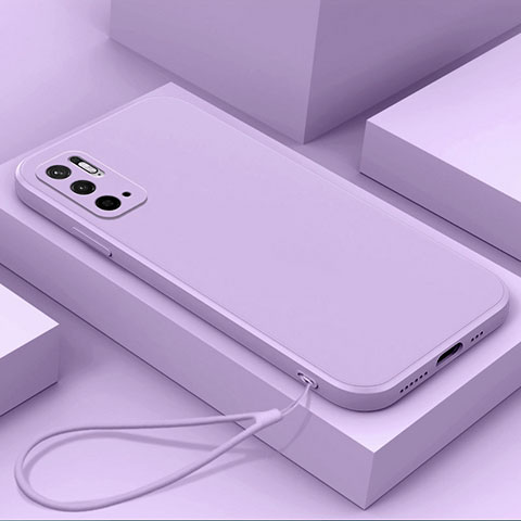 Silikon Hülle Handyhülle Ultra Dünn Flexible Schutzhülle 360 Grad Ganzkörper Tasche YK6 für Xiaomi Redmi Note 10 5G Violett