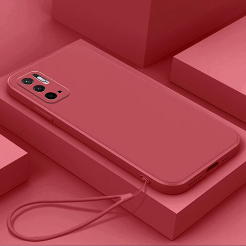 Silikon Hülle Handyhülle Ultra Dünn Flexible Schutzhülle 360 Grad Ganzkörper Tasche YK6 für Xiaomi Redmi Note 10T 5G Rot