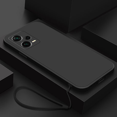 Silikon Hülle Handyhülle Ultra Dünn Flexible Schutzhülle 360 Grad Ganzkörper Tasche YK6 für Xiaomi Redmi Note 12 Pro 5G Schwarz