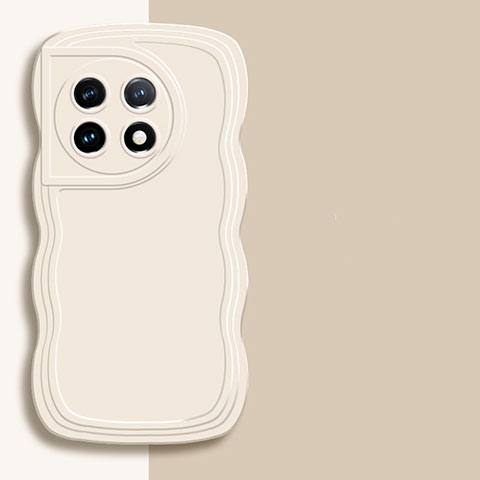 Silikon Hülle Handyhülle Ultra Dünn Flexible Schutzhülle 360 Grad Ganzkörper Tasche YK7 für OnePlus Ace 2 5G Weiß