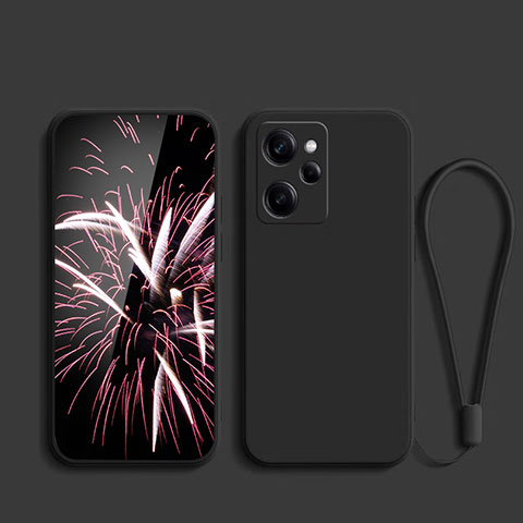 Silikon Hülle Handyhülle Ultra Dünn Flexible Schutzhülle 360 Grad Ganzkörper Tasche YK7 für Xiaomi Poco X5 Pro 5G Schwarz