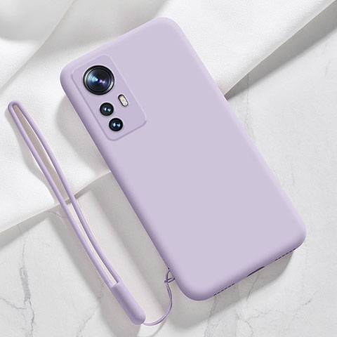 Silikon Hülle Handyhülle Ultra Dünn Flexible Schutzhülle 360 Grad Ganzkörper Tasche YK8 für Xiaomi Mi 12T Pro 5G Helles Lila