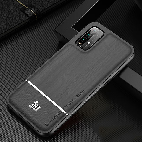 Silikon Hülle Handyhülle Ultra Dünn Flexible Schutzhülle Tasche JM1 für Xiaomi Redmi 9T 4G Schwarz