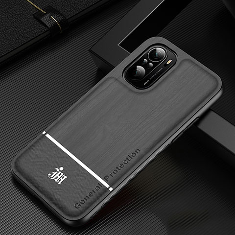 Silikon Hülle Handyhülle Ultra Dünn Flexible Schutzhülle Tasche JM1 für Xiaomi Redmi K40 Pro 5G Schwarz