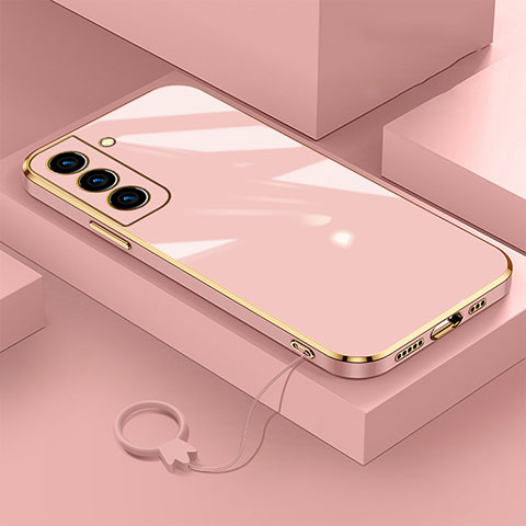 Silikon Hülle Handyhülle Ultra Dünn Flexible Schutzhülle Tasche M01 für Samsung Galaxy S24 5G Rosegold