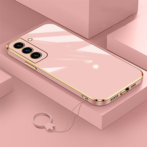 Silikon Hülle Handyhülle Ultra Dünn Flexible Schutzhülle Tasche M01 für Samsung Galaxy S24 Plus 5G Rosegold