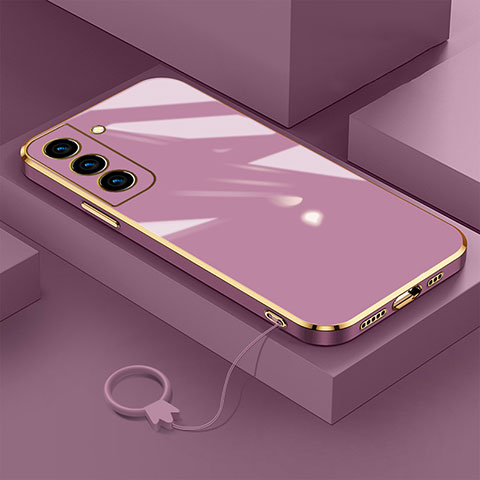 Silikon Hülle Handyhülle Ultra Dünn Flexible Schutzhülle Tasche M01 für Samsung Galaxy S25 5G Violett