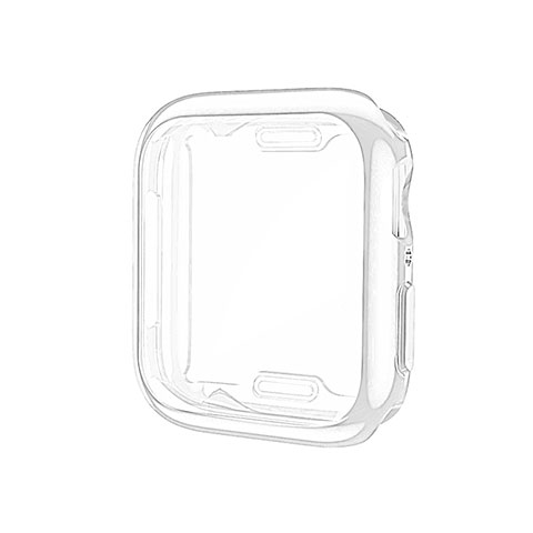 Silikon Hülle Handyhülle Ultra Dünn Flexible Schutzhülle Tasche S01 für Apple iWatch 5 40mm Klar