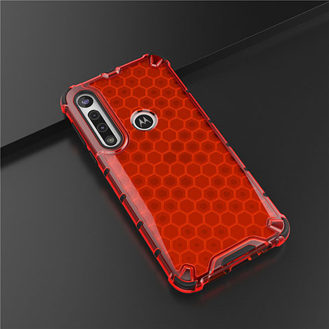 Silikon Hülle Handyhülle Ultra Dünn Flexible Schutzhülle Tasche S01 für Motorola Moto G8 Play Rot