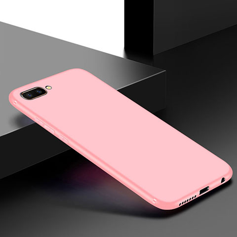 Silikon Hülle Handyhülle Ultra Dünn Flexible Schutzhülle Tasche S01 für Oppo A12e Rosa