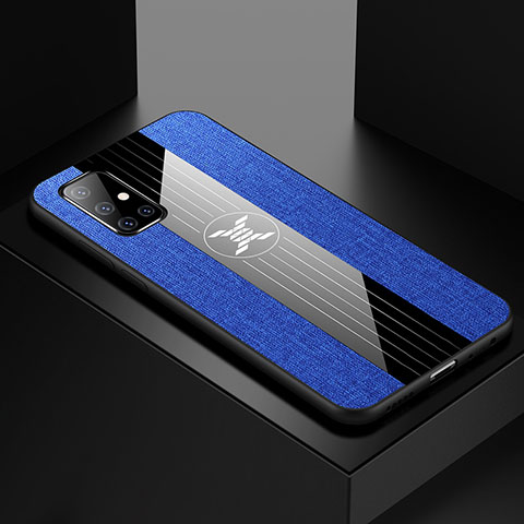Silikon Hülle Handyhülle Ultra Dünn Flexible Schutzhülle Tasche S01 für Samsung Galaxy A71 4G A715 Blau
