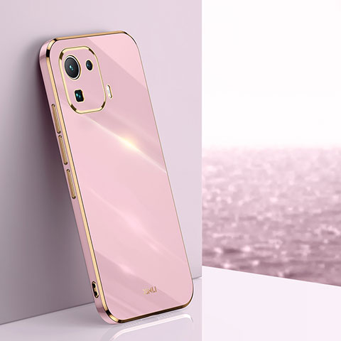 Silikon Hülle Handyhülle Ultra Dünn Flexible Schutzhülle Tasche S03 für Xiaomi Mi 11 Pro 5G Rosa