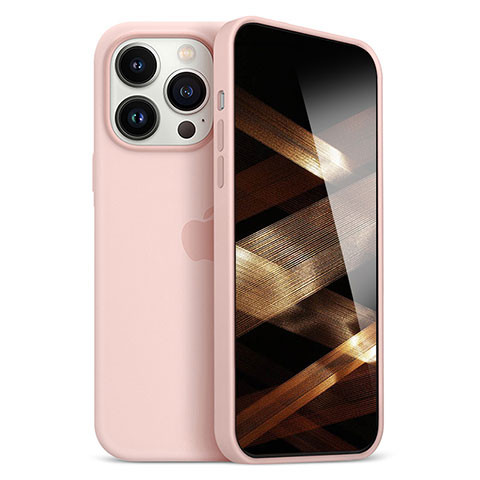 Silikon Hülle Handyhülle Ultra Dünn Flexible Schutzhülle Tasche S05 für Apple iPhone 14 Pro Max Rosegold