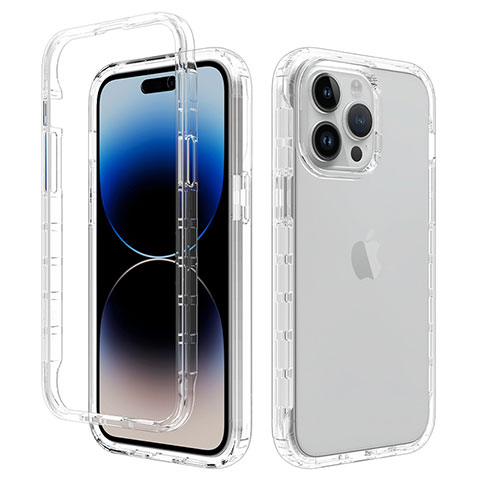 Silikon Hülle Handyhülle Ultra Dünn Flexible Schutzhülle Tasche Transparent Vorder und Rückseite 360 Grad Ganzkörper Farbverlauf für Apple iPhone 13 Pro Klar