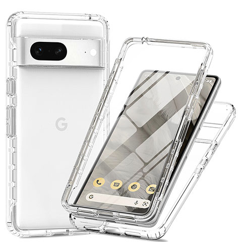 Silikon Hülle Handyhülle Ultra Dünn Flexible Schutzhülle Tasche Transparent Vorder und Rückseite 360 Grad Ganzkörper Farbverlauf für Google Pixel 7 5G Klar