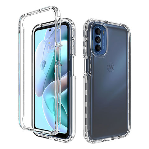 Silikon Hülle Handyhülle Ultra Dünn Flexible Schutzhülle Tasche Transparent Vorder und Rückseite 360 Grad Ganzkörper Farbverlauf für Motorola Moto G41 Klar