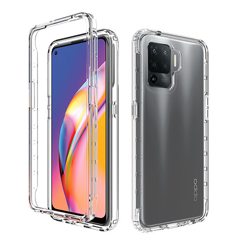 Silikon Hülle Handyhülle Ultra Dünn Flexible Schutzhülle Tasche Transparent Vorder und Rückseite 360 Grad Ganzkörper Farbverlauf für Oppo A94 4G Klar