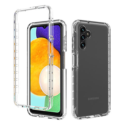 Silikon Hülle Handyhülle Ultra Dünn Flexible Schutzhülle Tasche Transparent Vorder und Rückseite 360 Grad Ganzkörper Farbverlauf für Samsung Galaxy A13 5G Klar