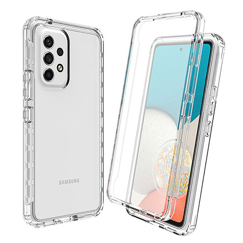 Silikon Hülle Handyhülle Ultra Dünn Flexible Schutzhülle Tasche Transparent Vorder und Rückseite 360 Grad Ganzkörper Farbverlauf für Samsung Galaxy A33 5G Klar