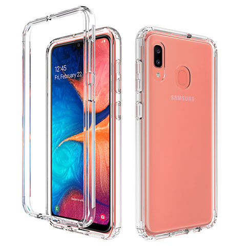 Silikon Hülle Handyhülle Ultra Dünn Flexible Schutzhülle Tasche Transparent Vorder und Rückseite 360 Grad Ganzkörper Farbverlauf für Samsung Galaxy M10S Klar