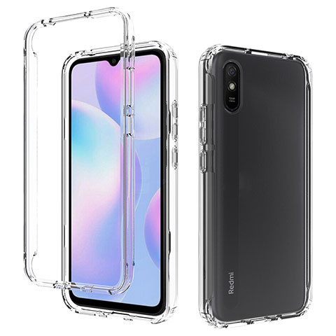 Silikon Hülle Handyhülle Ultra Dünn Flexible Schutzhülle Tasche Transparent Vorder und Rückseite 360 Grad Ganzkörper Farbverlauf für Xiaomi Redmi 9i Klar