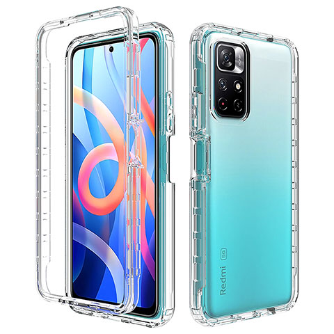 Silikon Hülle Handyhülle Ultra Dünn Flexible Schutzhülle Tasche Transparent Vorder und Rückseite 360 Grad Ganzkörper Farbverlauf für Xiaomi Redmi Note 11T 5G Klar