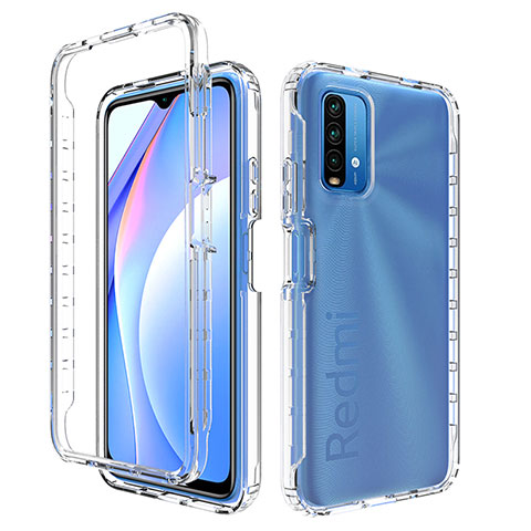 Silikon Hülle Handyhülle Ultra Dünn Flexible Schutzhülle Tasche Transparent Vorder und Rückseite 360 Grad Ganzkörper Farbverlauf für Xiaomi Redmi Note 9 4G Klar