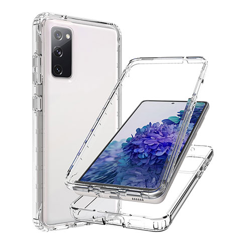 Silikon Hülle Handyhülle Ultra Dünn Flexible Schutzhülle Tasche Transparent Vorder und Rückseite 360 Grad Ganzkörper Farbverlauf JX1 für Samsung Galaxy S20 FE 4G Klar