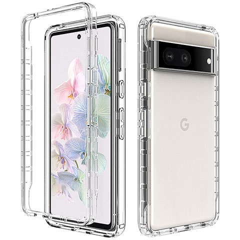 Silikon Hülle Handyhülle Ultra Dünn Flexible Schutzhülle Tasche Transparent Vorder und Rückseite 360 Grad Ganzkörper für Google Pixel 7 5G Klar