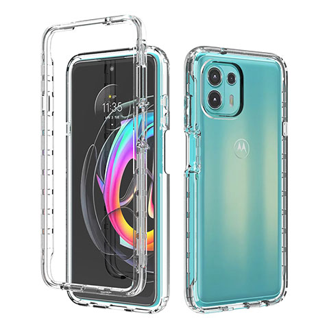 Silikon Hülle Handyhülle Ultra Dünn Flexible Schutzhülle Tasche Transparent Vorder und Rückseite 360 Grad Ganzkörper für Motorola Moto Edge 20 Lite 5G Klar