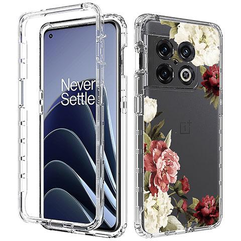 Silikon Hülle Handyhülle Ultra Dünn Flexible Schutzhülle Tasche Transparent Vorder und Rückseite 360 Grad Ganzkörper für OnePlus 10 Pro 5G Braun