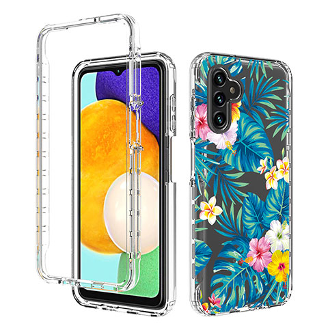 Silikon Hülle Handyhülle Ultra Dünn Flexible Schutzhülle Tasche Transparent Vorder und Rückseite 360 Grad Ganzkörper für Samsung Galaxy A13 5G Hellblau