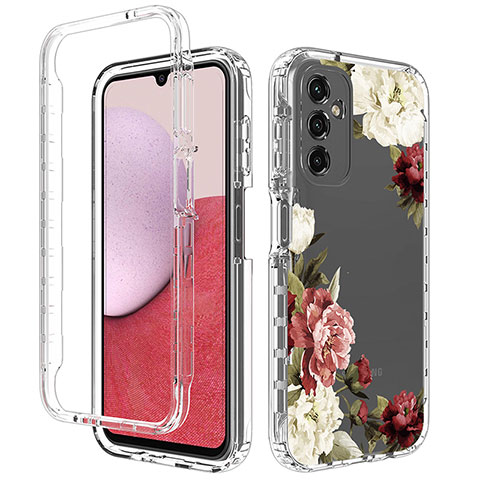 Silikon Hülle Handyhülle Ultra Dünn Flexible Schutzhülle Tasche Transparent Vorder und Rückseite 360 Grad Ganzkörper für Samsung Galaxy A14 4G Bunt