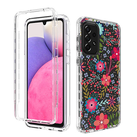 Silikon Hülle Handyhülle Ultra Dünn Flexible Schutzhülle Tasche Transparent Vorder und Rückseite 360 Grad Ganzkörper für Samsung Galaxy A33 5G Pink