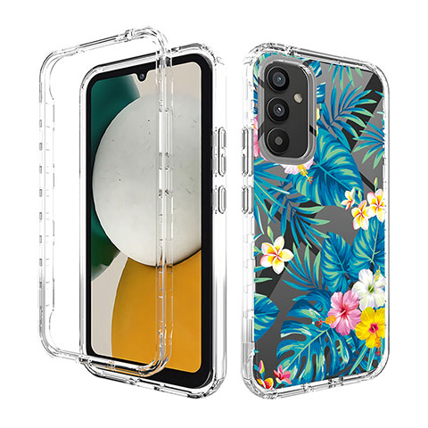 Silikon Hülle Handyhülle Ultra Dünn Flexible Schutzhülle Tasche Transparent Vorder und Rückseite 360 Grad Ganzkörper für Samsung Galaxy A34 5G Hellblau