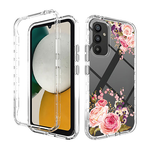 Silikon Hülle Handyhülle Ultra Dünn Flexible Schutzhülle Tasche Transparent Vorder und Rückseite 360 Grad Ganzkörper für Samsung Galaxy A34 5G Rosegold