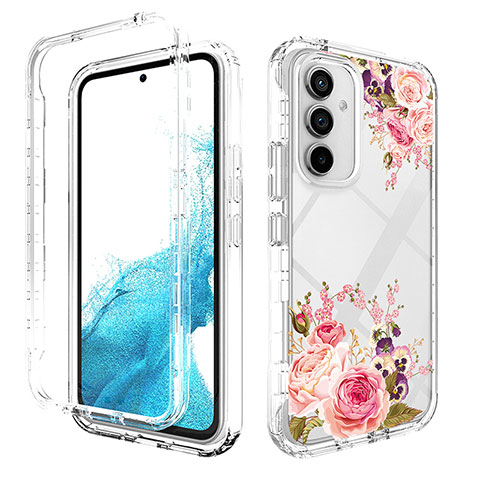 Silikon Hülle Handyhülle Ultra Dünn Flexible Schutzhülle Tasche Transparent Vorder und Rückseite 360 Grad Ganzkörper für Samsung Galaxy Quantum4 5G Pink