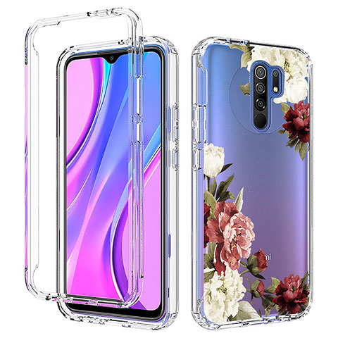 Silikon Hülle Handyhülle Ultra Dünn Flexible Schutzhülle Tasche Transparent Vorder und Rückseite 360 Grad Ganzkörper für Xiaomi Redmi 9 Prime India Braun