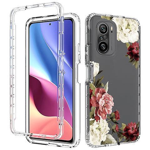 Silikon Hülle Handyhülle Ultra Dünn Flexible Schutzhülle Tasche Transparent Vorder und Rückseite 360 Grad Ganzkörper für Xiaomi Redmi K40 Pro 5G Braun