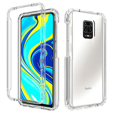 Silikon Hülle Handyhülle Ultra Dünn Flexible Schutzhülle Tasche Transparent Vorder und Rückseite 360 Grad Ganzkörper für Xiaomi Redmi Note 9 Pro Klar