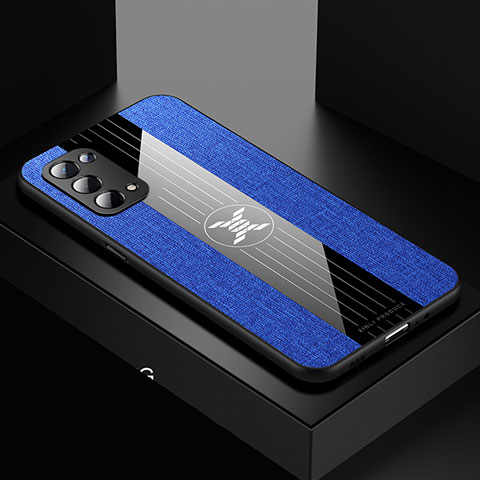 Silikon Hülle Handyhülle Ultra Dünn Flexible Schutzhülle Tasche X01L für Oppo A54 5G Blau
