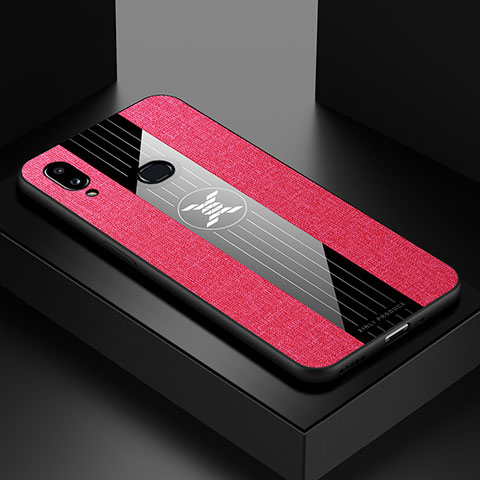 Silikon Hülle Handyhülle Ultra Dünn Flexible Schutzhülle Tasche X01L für Samsung Galaxy A10s Rot