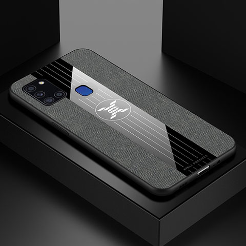 Silikon Hülle Handyhülle Ultra Dünn Flexible Schutzhülle Tasche X01L für Samsung Galaxy A21s Grau