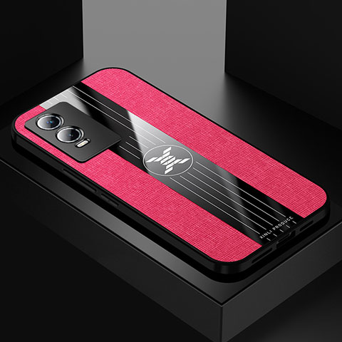 Silikon Hülle Handyhülle Ultra Dünn Flexible Schutzhülle Tasche X01L für Vivo Y76s 5G Rot