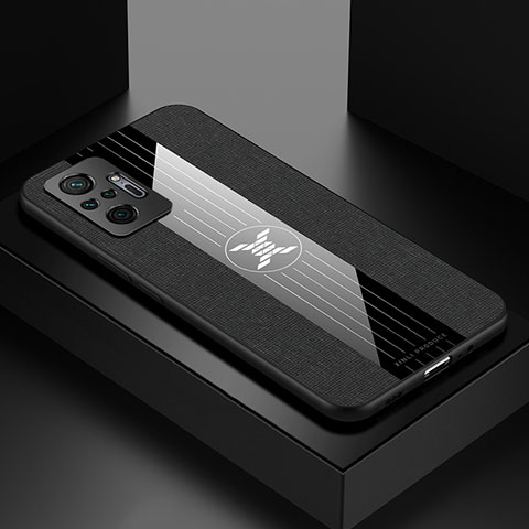 Silikon Hülle Handyhülle Ultra Dünn Flexible Schutzhülle Tasche X01L für Xiaomi Redmi Note 10 Pro 4G Schwarz