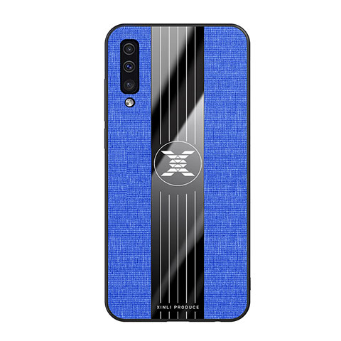 Silikon Hülle Handyhülle Ultra Dünn Flexible Schutzhülle Tasche X02L für Samsung Galaxy A50S Blau