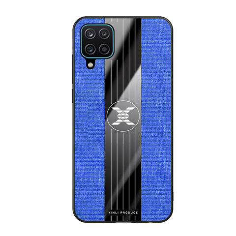 Silikon Hülle Handyhülle Ultra Dünn Flexible Schutzhülle Tasche X02L für Samsung Galaxy F12 Blau